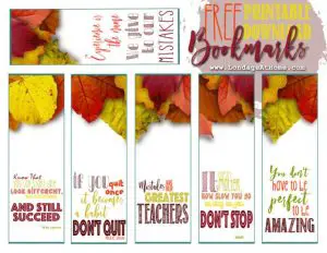 Free Printable Fall Bookmarks