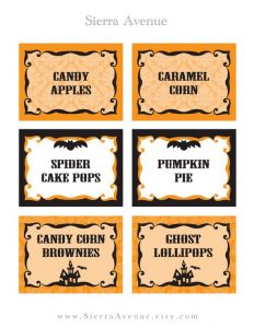 Halloween Food Label Templates