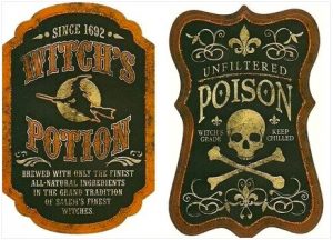 Halloween Poison Bottle Labels