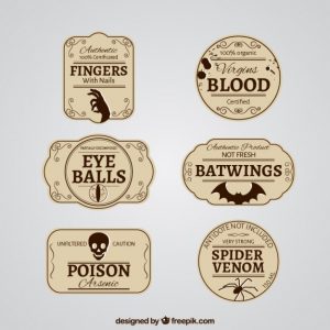 Halloween Wine Labels