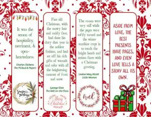 Holiday Bookmarks Printable