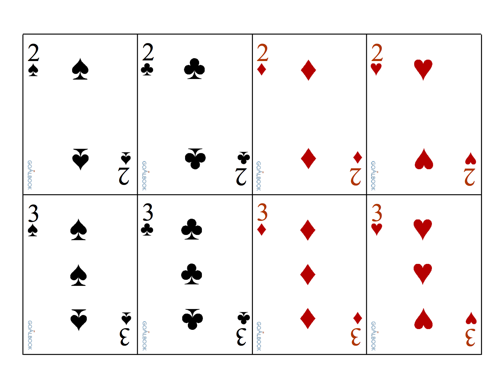 Free Printable Playing Cards Template