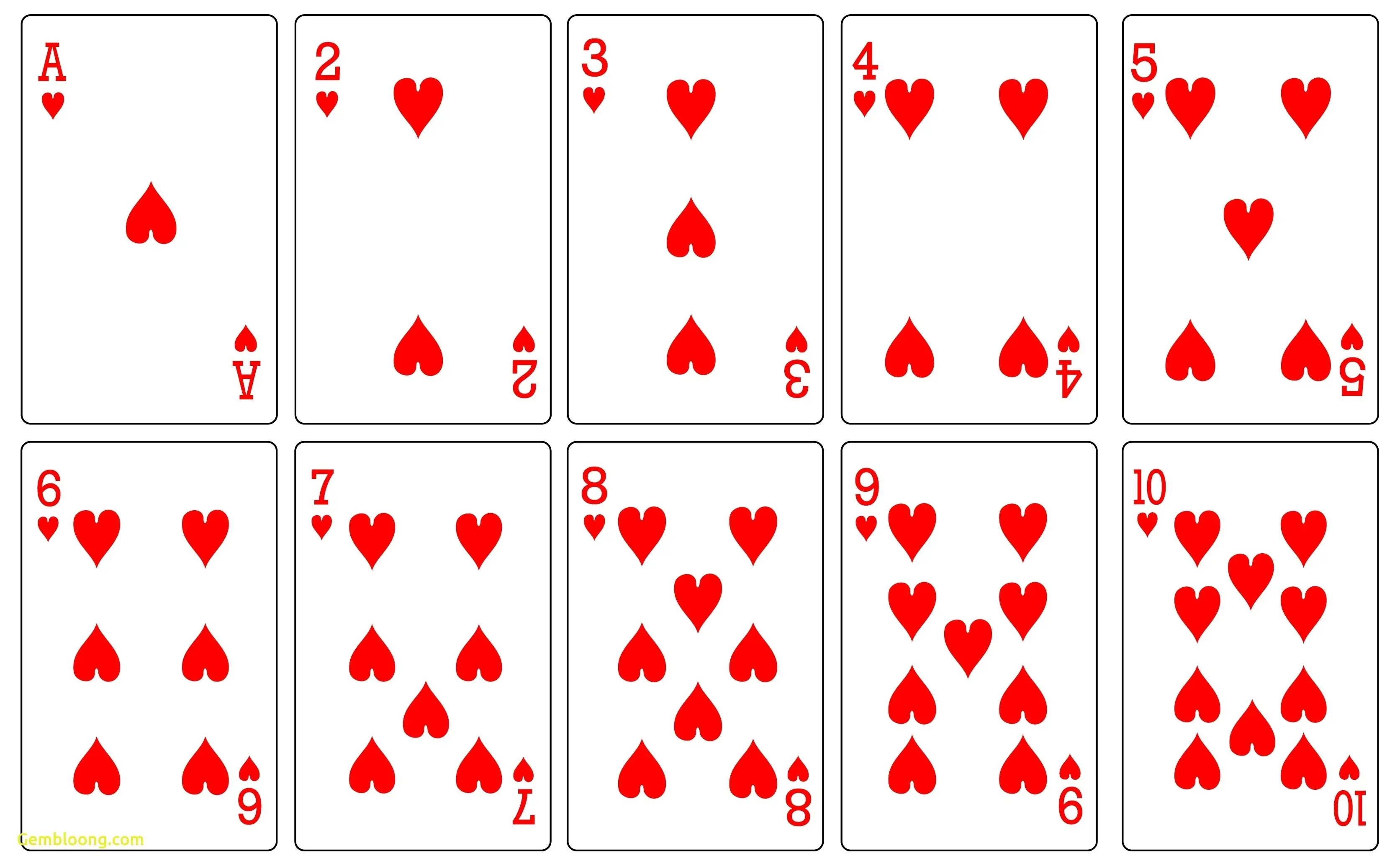 Print Playing Cards 13 Vector Playing Card Template Images Free