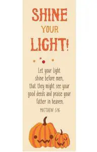 Pumpkin Prayer Bookmark Printable
