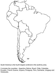 South American Continent Blank Map