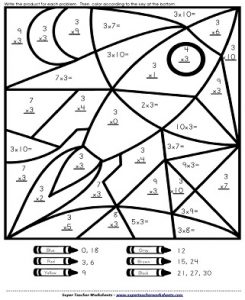 Subtraction Color by Number 2nd Grade