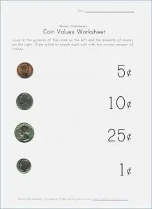 Coin Value Worksheet