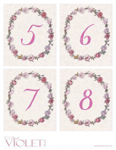 DIY Printable Table Numbers