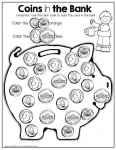 Free Identifying Coins Worksheets