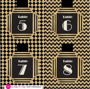 Free Printable Gatsby Table Numbers