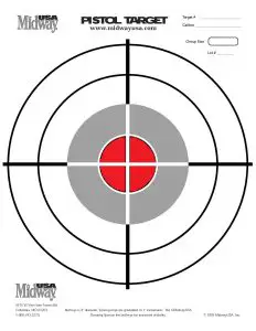 Free Printable Pistol Targets