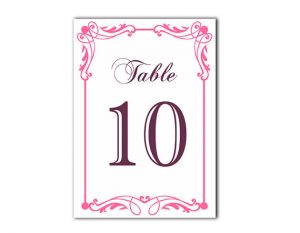 Free Printable Table Number Cards