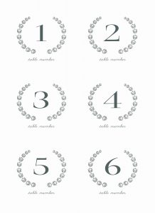 Free Printable Table Numbers 1 30