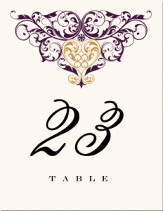 Free Printable Wedding Table Numbers