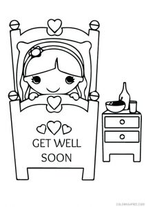 Get Well Soon Printable Coloring Cards