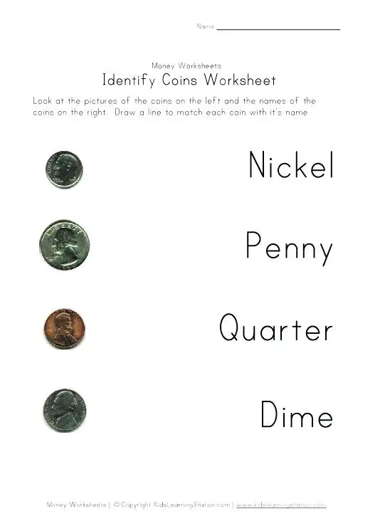 30 Identifying Coins and Coin Values Worksheets - Kitty Baby Love