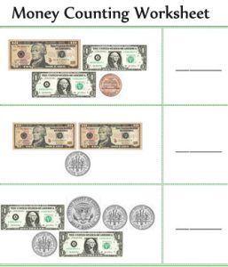 Money Math Worksheets