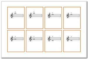 Piano Note Flash Cards