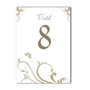 Printable Table Number Templates