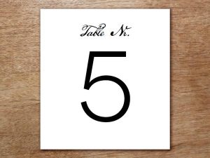 Printable Table Numbers