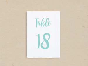 Printable Wedding Table Numbers