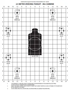 Printable Zeroing Targets