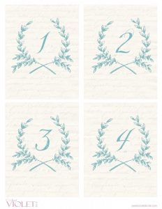 Table Numbers Printable