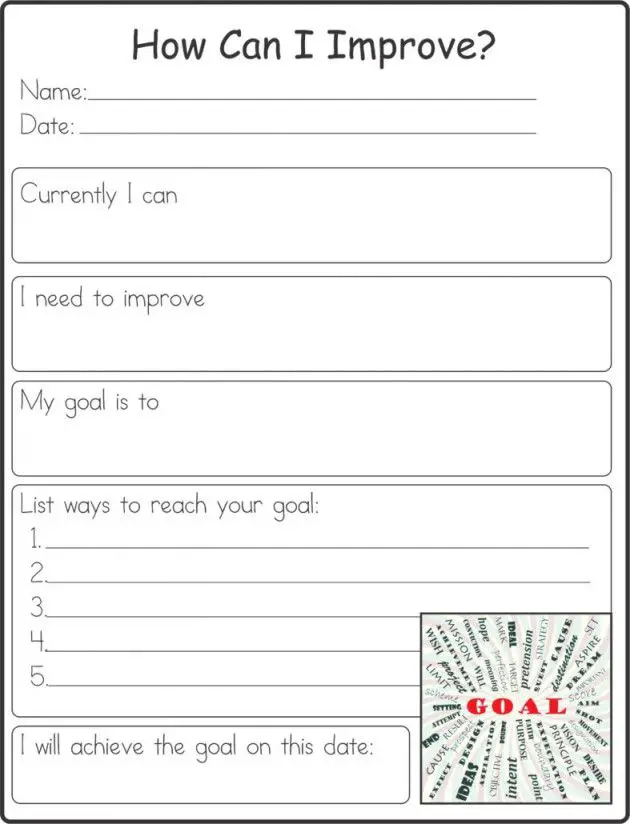 Free Printable Self Esteem Worksheets