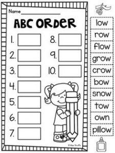 Alphabetical Order Worksheet