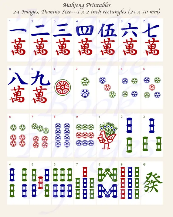 10 Mahjong Cards Printables Kitty Baby Love