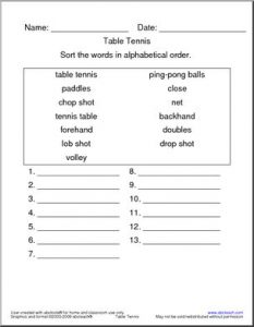 Free Printable Alphabetical Order Worksheets