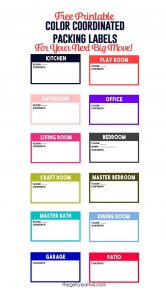 Free Printable Moving Labels