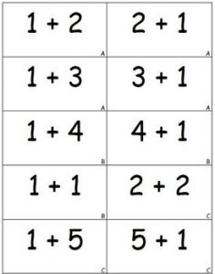 Math Addition Flash Cards