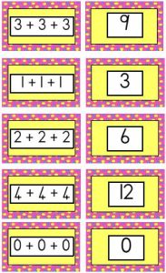 Repeated Addition Flash Cards