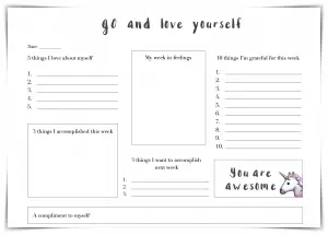 Self Esteem Worksheets for Adults