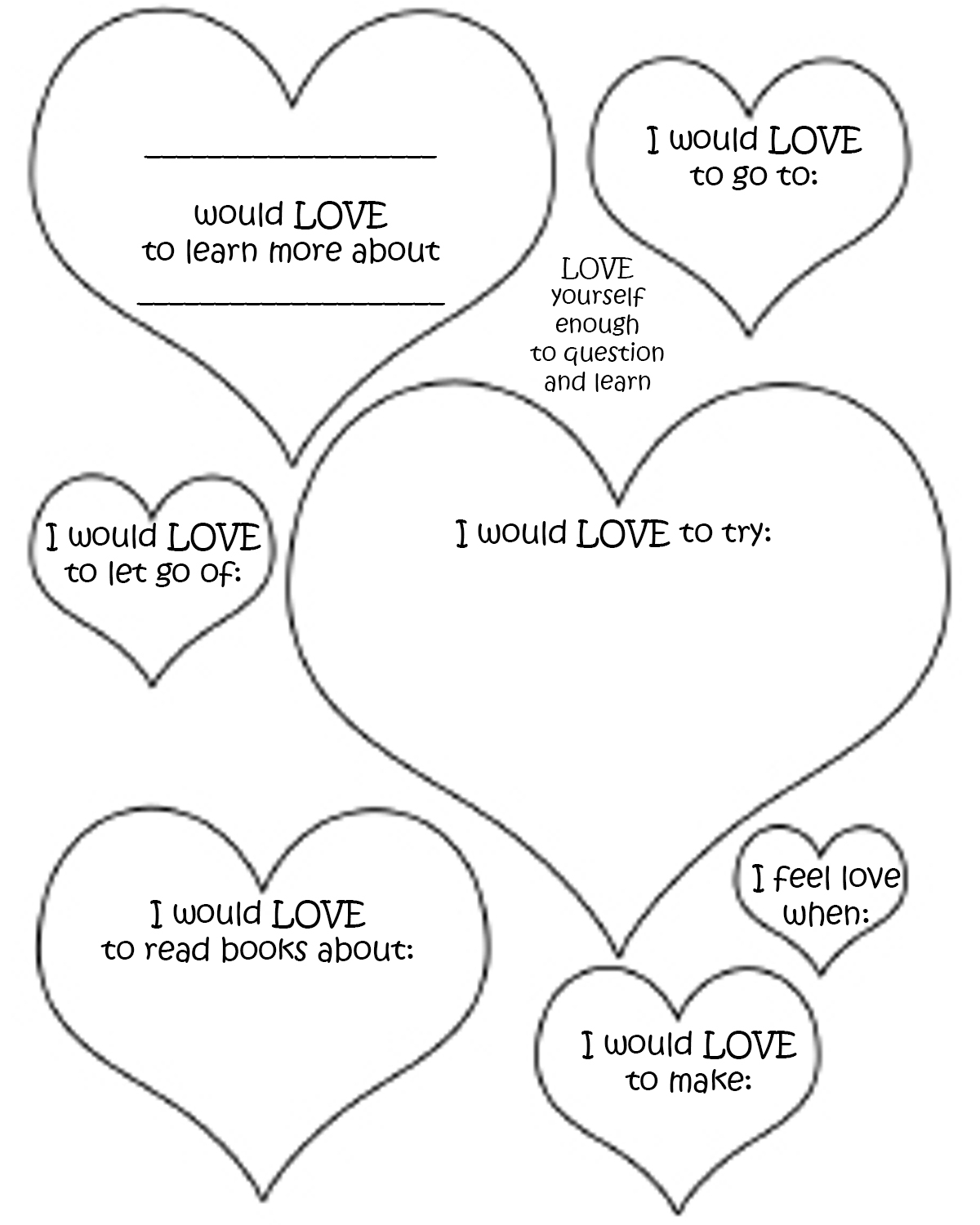 Free Printable Self Love Worksheets