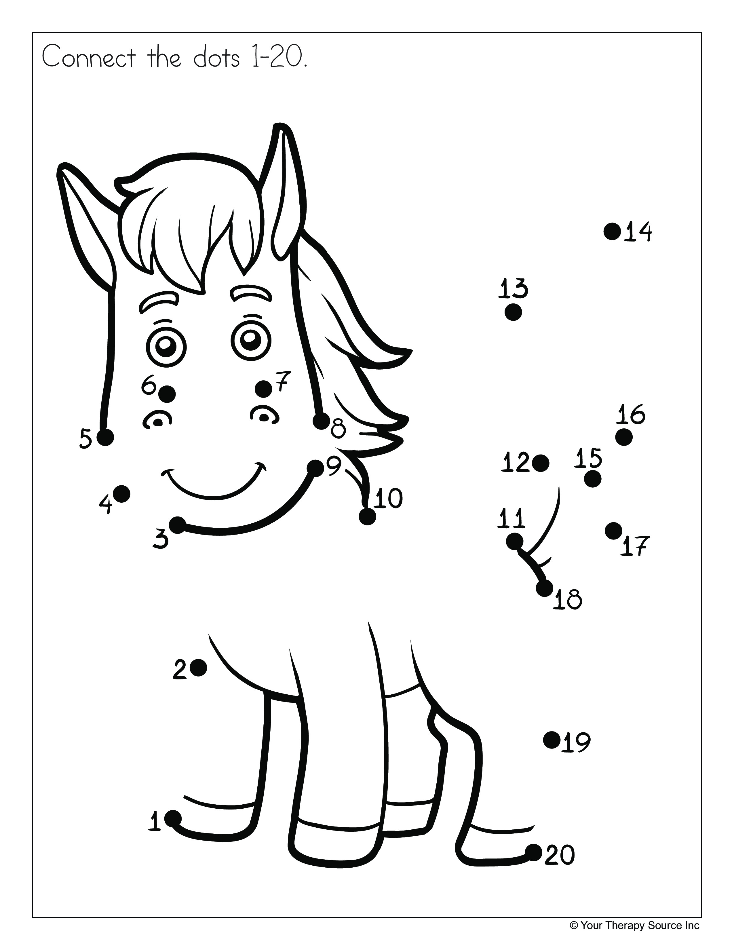 Dot To Dot Preschool Free Printables