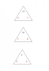 Triangle Addition Flash Cards