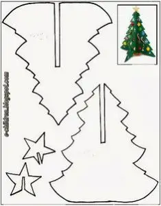 3d Christmas Tree Template