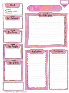 Bible Study Worksheets for Adults Printable