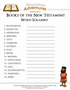 Bible Worksheets for Adults