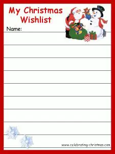 Blank Christmas Wish List