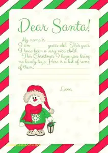 Christmas Gift Exchange Wish List Template