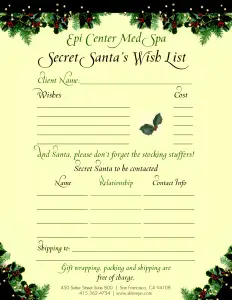 Christmas Wish List Questionnaire