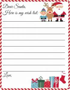 Christmas Wish List Template Microsoft Word