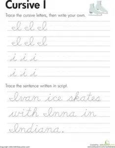 Cursive Handwriting Worksheets for Adults