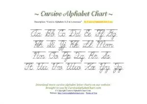 Cursive Uppercase and Lowercase Letters Worksheet