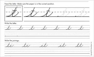 Cursive Writing Worksheets Four Lines