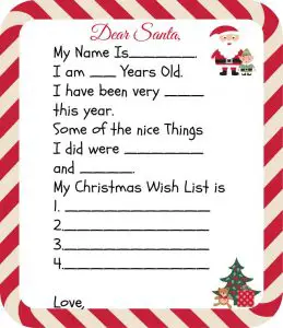 Free Christmas Wish List Printouts