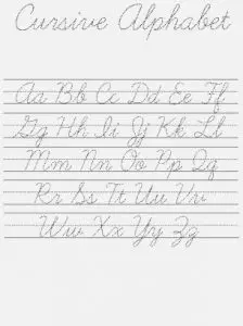 Learning Cursive Writing Worksheets Download